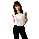 Ivory Veil Sleeveless Polo