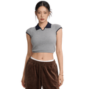Mist Grey Mid-Crop Polo